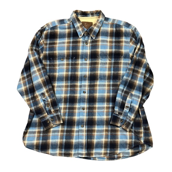 Outdoor Life Hunting Hiking Fishing Flannel Button Up Mens XXL REG $65 - Picture 1 of 3